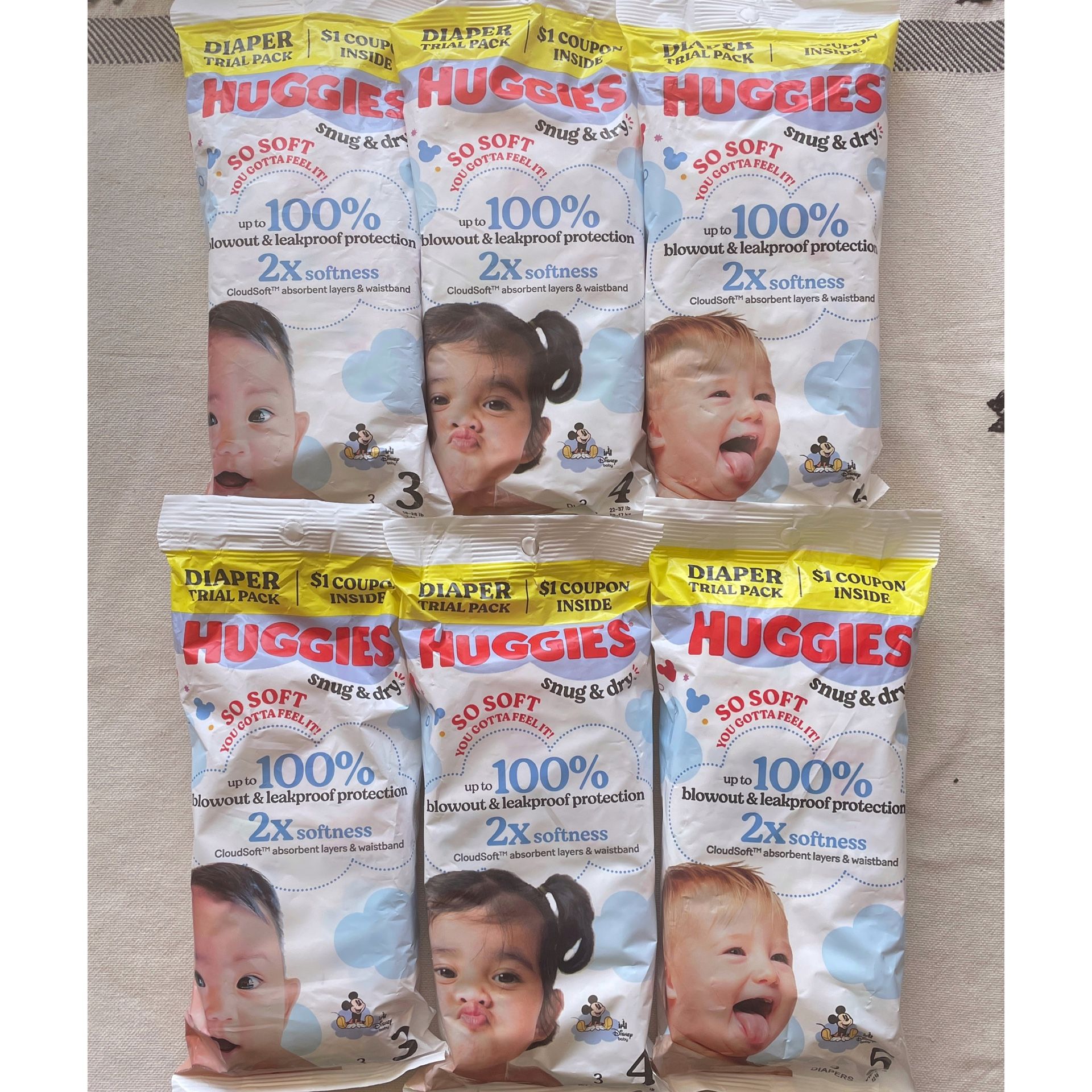 Huggies Snug & Dry Baby Diapers OPENED