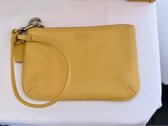 Coach small wristlet bag - yellow