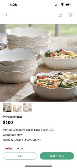 Platos Marvella  De Princes House Set De 8 