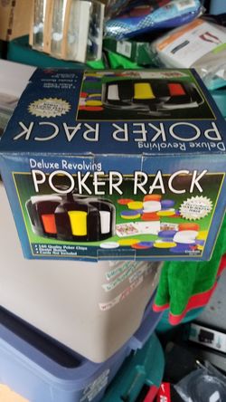 Deluxe revolving poker rack