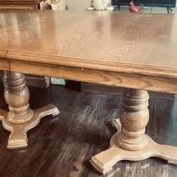 Wood Table & Eight Chairs