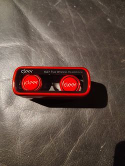 Cleer ALLY True Wireless Earbuds Red Bluetooth Charging Case