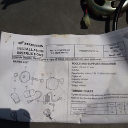 08 Honda rancher 420 (Recoil starter kit)