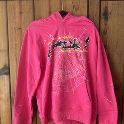 Sp5der P*Nk Hoodie Pink Size L