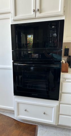 Oven Micro Combo, Dishwasher, Cooktop, Fan with Storage Shelf