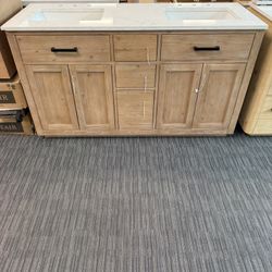 60” Bathroom Vanity In Wood Color 