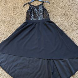 Girls Size 12 Calvin Klein Sequin Black Dress 