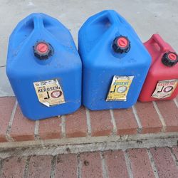2 Kerosene Cans 1 Gas Can
