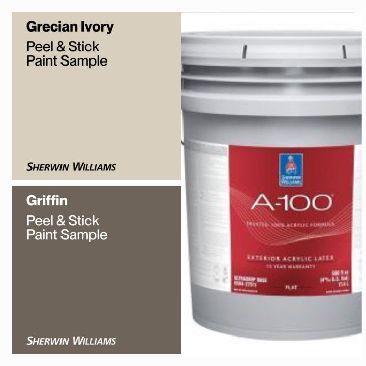 Exterior Flat A100 Paint= Grecian Ivory Griffin= 40 Ea(160