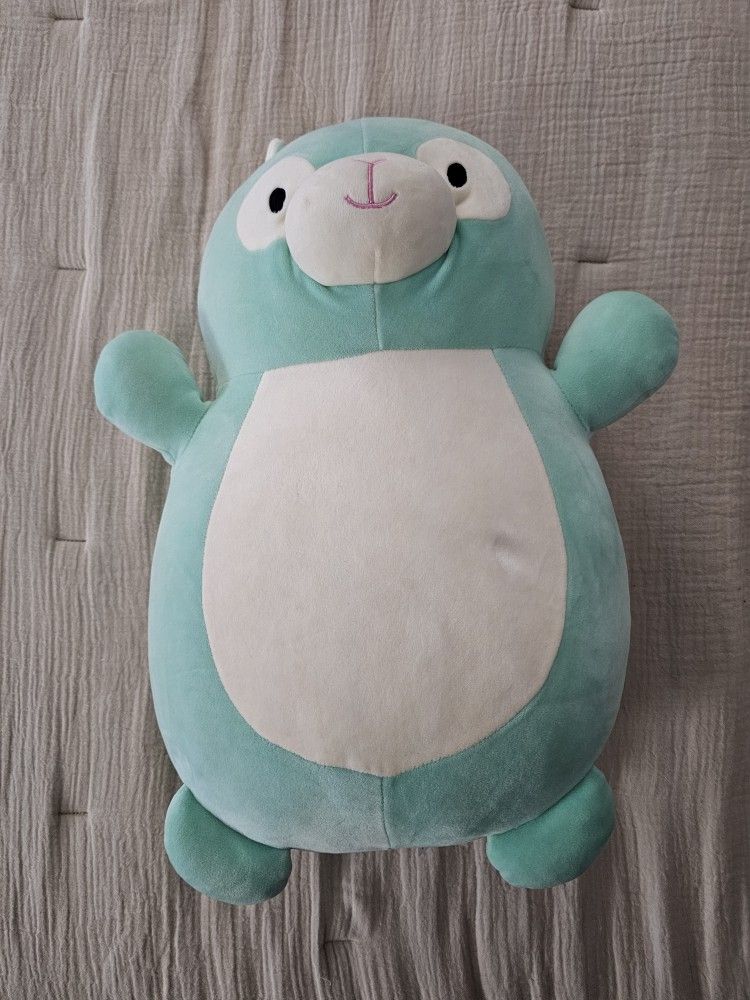 Squishmallow Large 18” PIERRE the Teal Green Alpaca Llama Hug Mees Plush Toy
