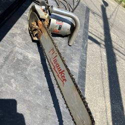 Milwaukee 6200 Electric Chainsaw Antique Vintage Chrome 