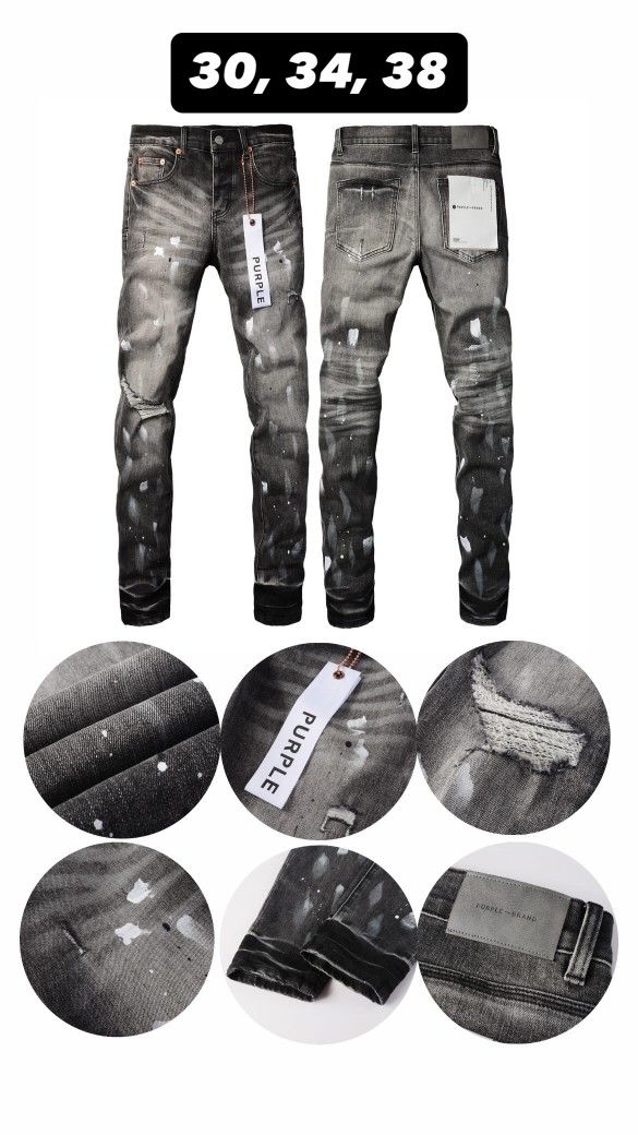 Grey Purple Brand Jeans White Tag