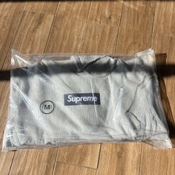 Supreme Box Logo Grey Hoodie Size Medium