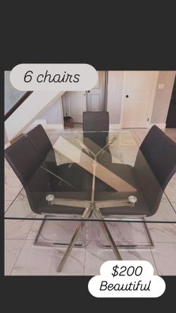 Glass dinner Table