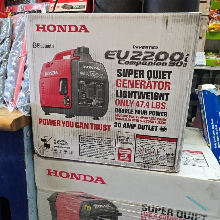 Honda Inverter Generator Companion 30A RV Connection, New,Financing Available 