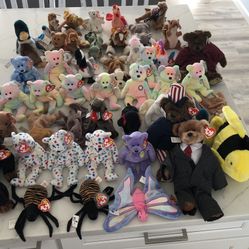 Lot Of Rare Beanie Babies 
