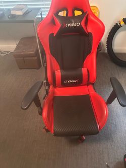 Red and Black Gaming Chair with Armrests