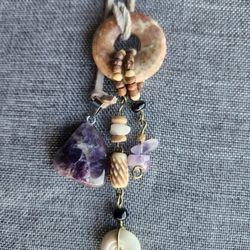 Leather Stone Lariat