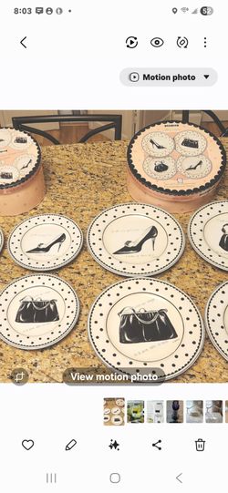 Super Chic! 4 Dessert Plates & 4 Appetizer Plates