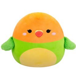 Squishmallows Original 14-Inch Plath Green and Orange Lovebird - Official Jazwares Plush (Large)