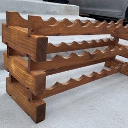 Wooden Rustic Wine Stand