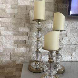 Crystal Candleholders Set