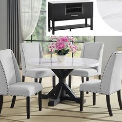 5 PC Dining Set Table.     Table + 4 Chairs.      Comedor De 5 Piezas Nuevo En Caja.  1 Mesa  + 4 Sillas 