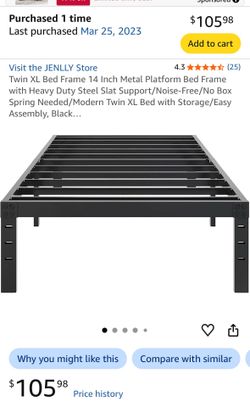 Heavy duty metal Twin XL bed frame