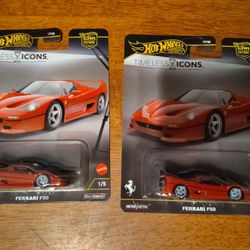 HOT WHEELS  FERRARI F50 TIMELESS ICONS X 2