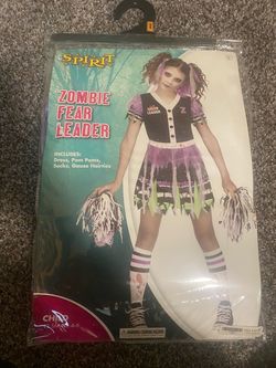 Spirit Zombie Fear Leader Kids Halloween Costume