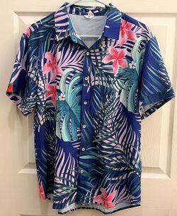 New Men’s Tropical Hawaiian Shirt Size M