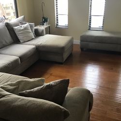 Extremely Comfortable Sectional Sofa With Chaise Built In And Ottoman