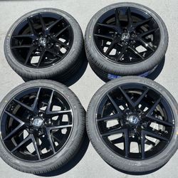 18” Honda Civic factory wheels rims gloss black tires new