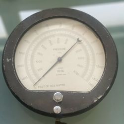 Vintage Heise Pressure Gauge 10-1/2” Steampunk 