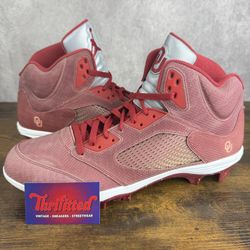 Air Jordan 5 Force Savage Mid Oklahoma Sooners PE Size 16 SU21-MNJDSP-646 Promo Red Men’s Football Cleats OG Rare