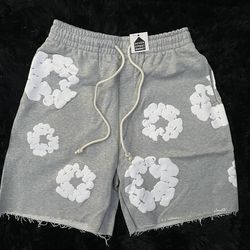 Grey Denim Tear shorts