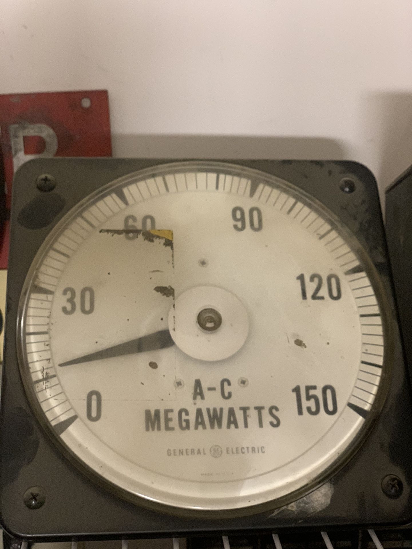 Old General Electric meter that measures in AC MEGAWATTS which is extremely rare