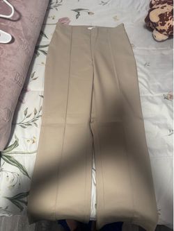 H&M Beige Wide-Leg Dress Pants – Size 4 (EUR 36)