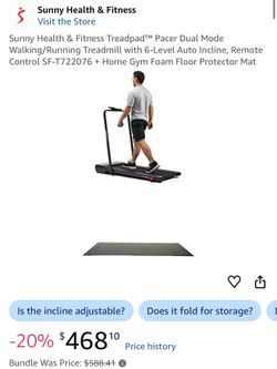 Sunny Health and Fitness Treadpad: T722076