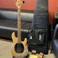 Music Man Sterling StingRay Ray34 Electric Bass Guitar w Gigbag & Strap