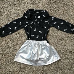 PL Baby 12m Ballet Bodysuit & Silver Skirt Set