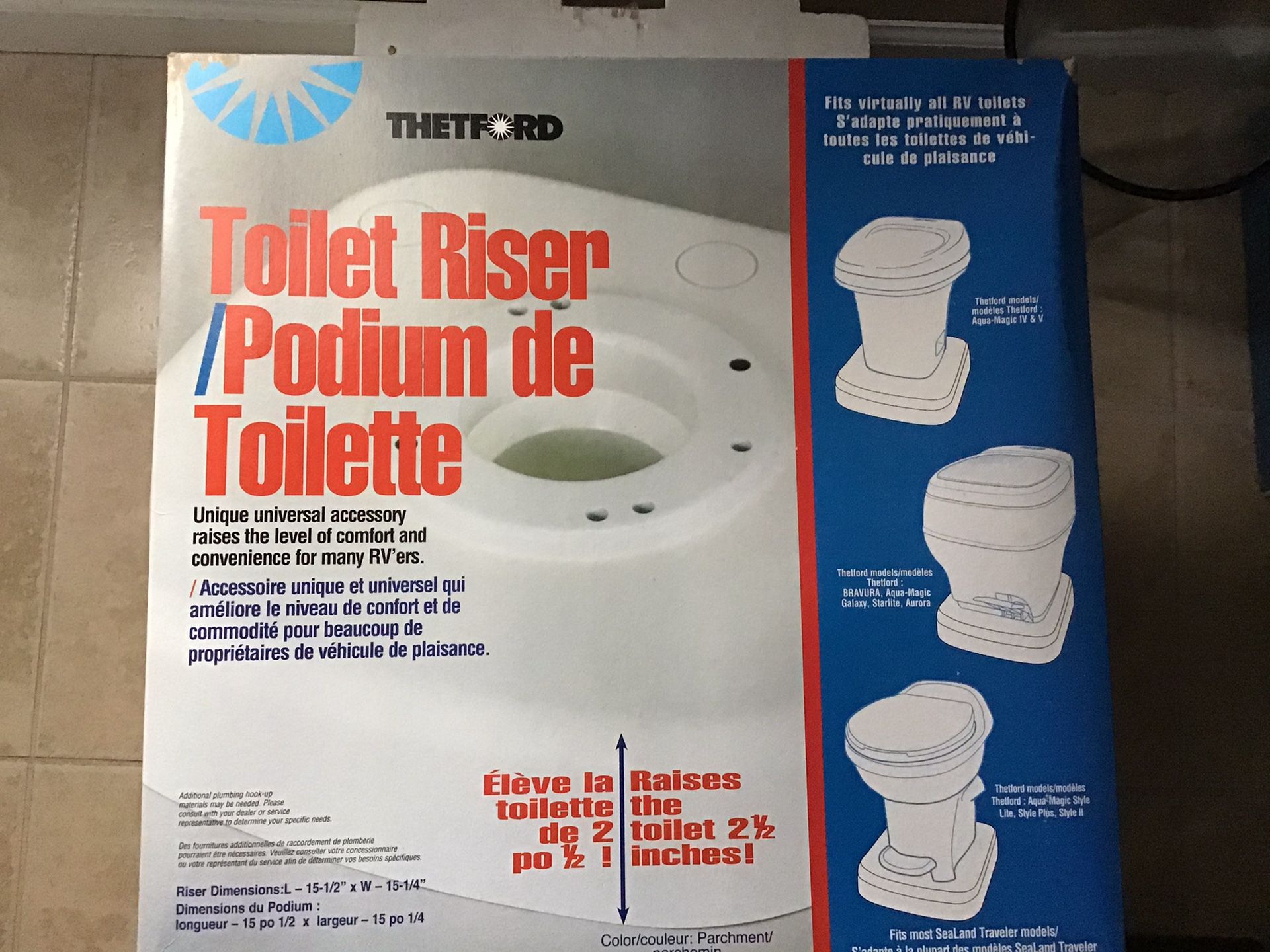 Thetford Toilet Riser New in Box