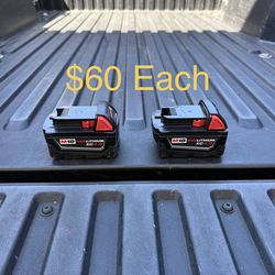 Milwaukee M18 18-Volt 4.0 Ah Lithium-Ion Battery XC Extended Capacity **$60 Each**