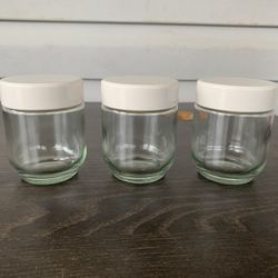 3 Euro Cuisine Yogurt Maker YM80 Replacement Screw Top Glass Jars