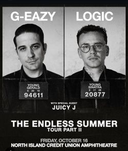 LOGIC & G-EASY 2, Front Row Seats Section 203, 2 VIP Lounge Passes and 1 VIP Parking Pass