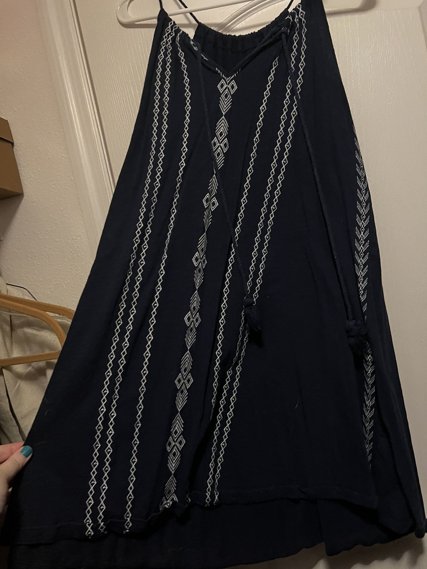 Navy Pattern Dress
