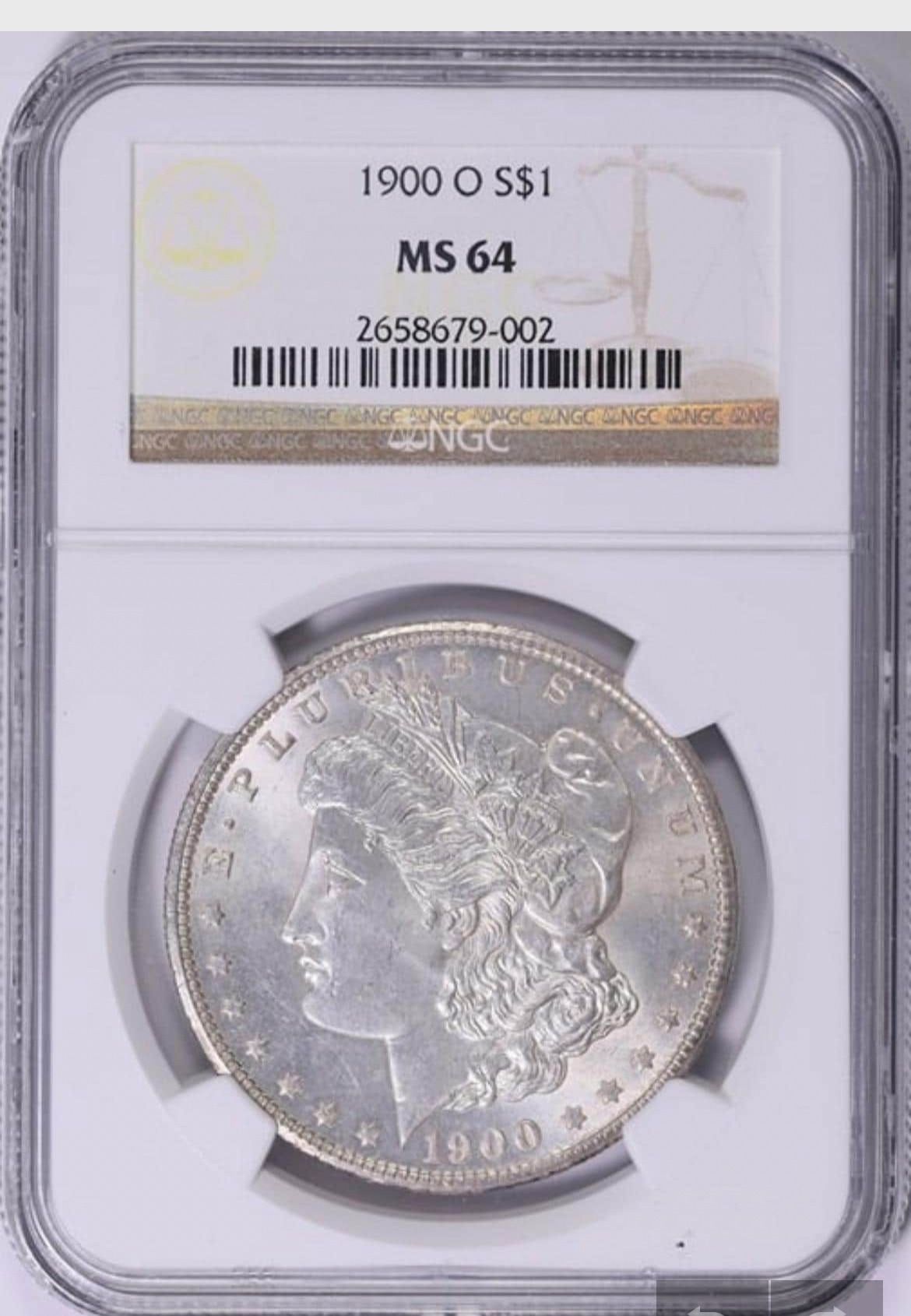 190O-O Morgan Silver Dollar NGC Mint State 64