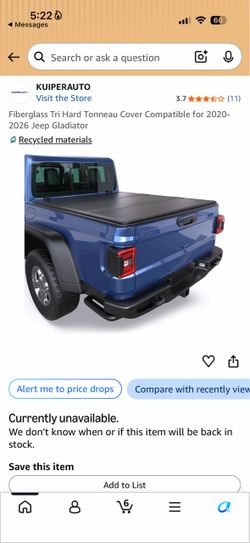 Jeep gladiator bed cover