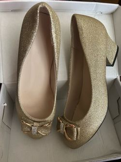 Gold Glitter Heels