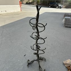 Tree Branch Heavy Metal Wine Rack Rustic Rare 